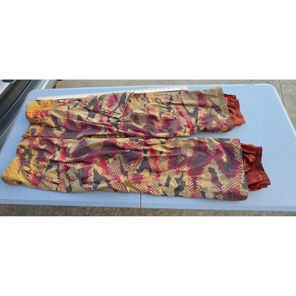 Burton Mens Snowboard Pants XL digital dot camo Cargo Insulated Ski Winter Gear